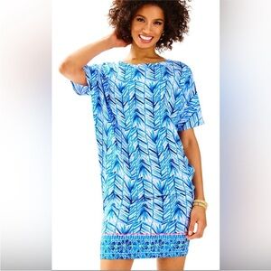 Lilly Pulitzer XS Extra Small Lowe in Lapis Blue Costa Verde Engineered Dress V2